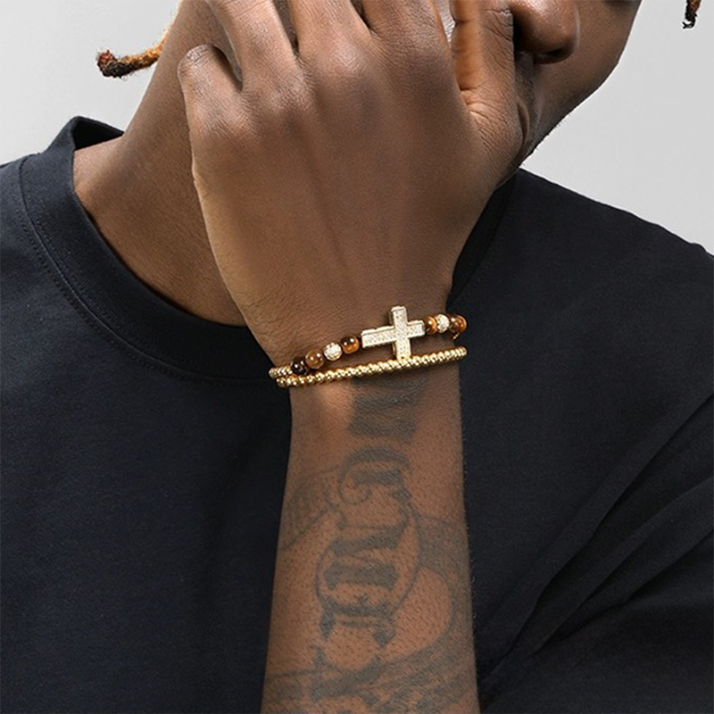 Modecanvas Zircon Cross Bracelet-modecanvas