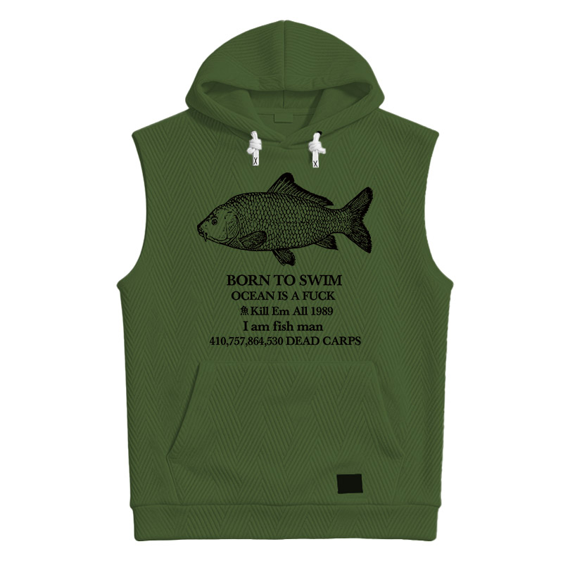 Modecanvas Born To Swim Hooded Tank