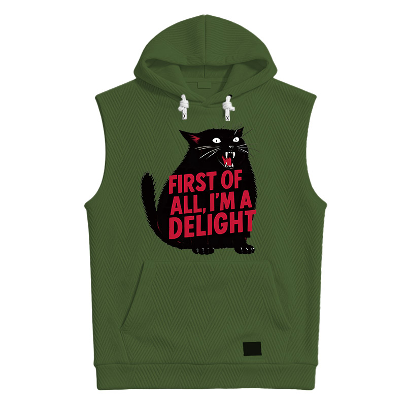 Modecanvas Roaring Black Cat Hooded Tank