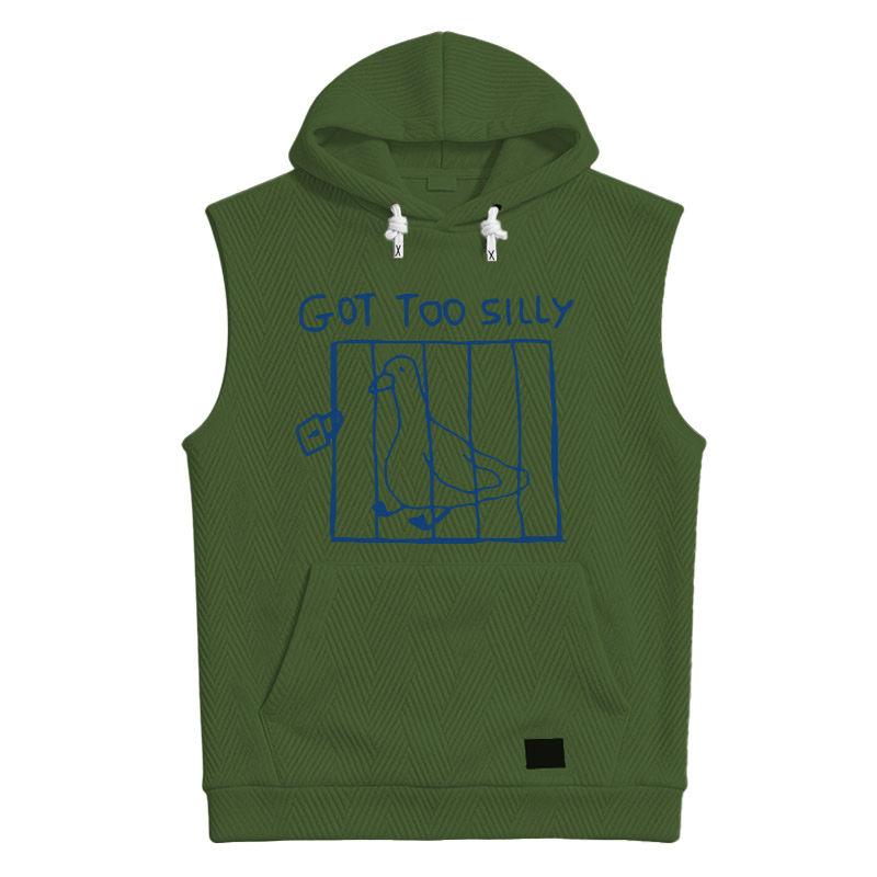 Modecanvas Got Too Silly Meme Hooded Tank