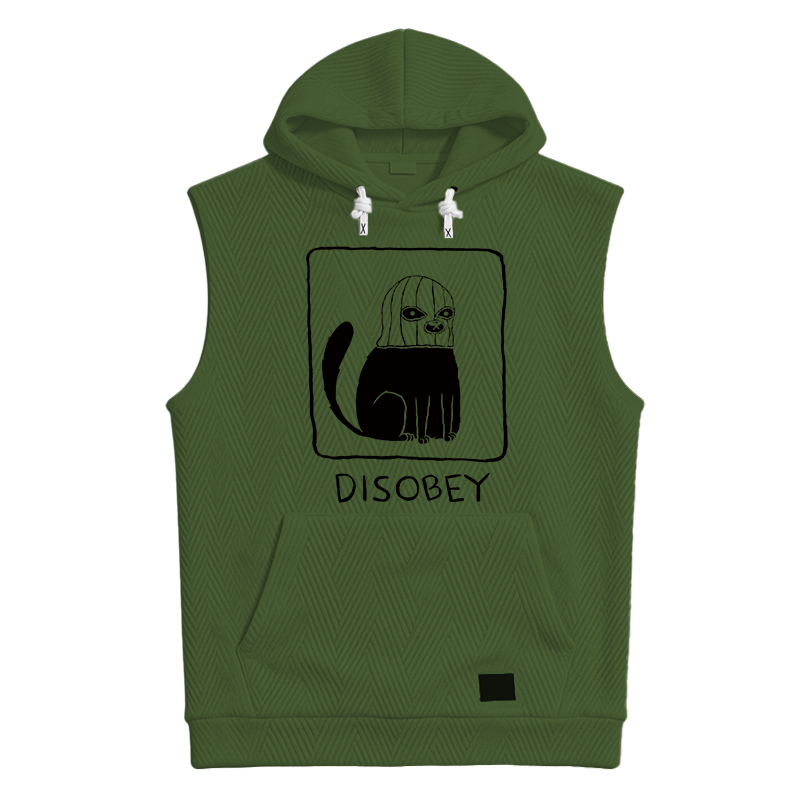 Modecanvas Disobey Cat Hooded Tank