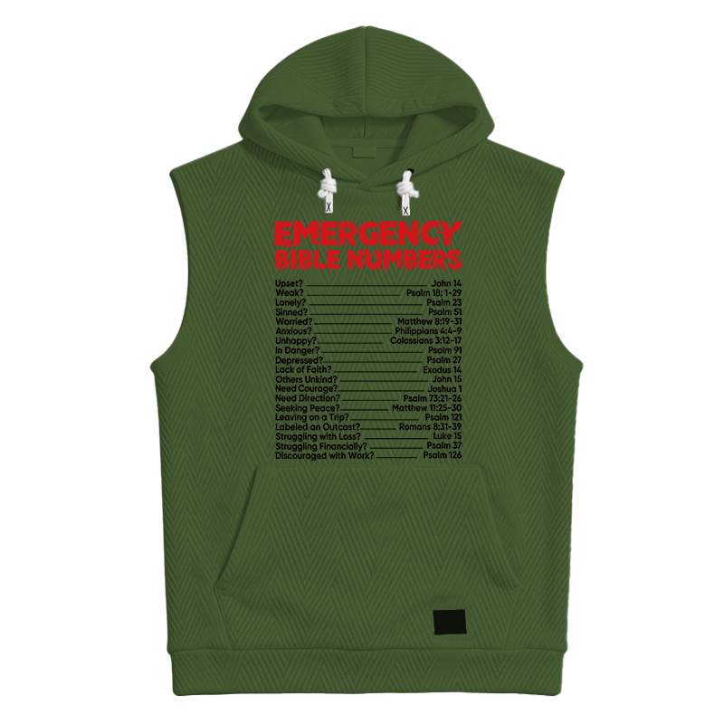 Modecanvas Bible Emergency Numbers Hooded Tank