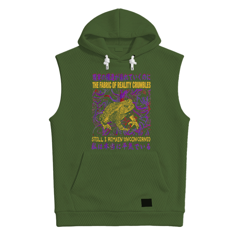 Modecanvas Fabric of Reality Crumbles Still I Remain Unconcerned Hooded Tank
