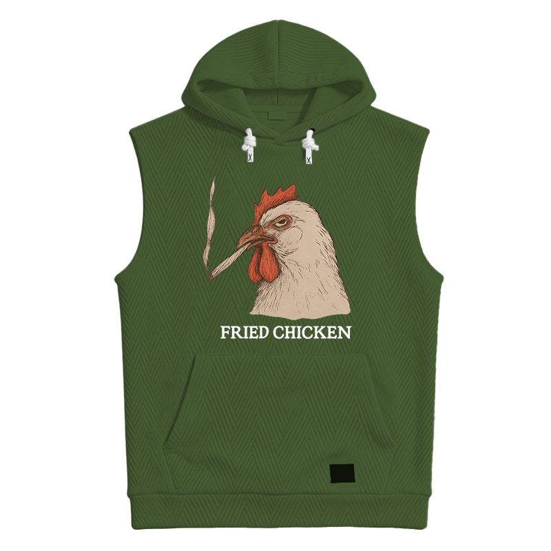 Modecanvas Fried Chicken 420 Smoking Meme Hooded Tank