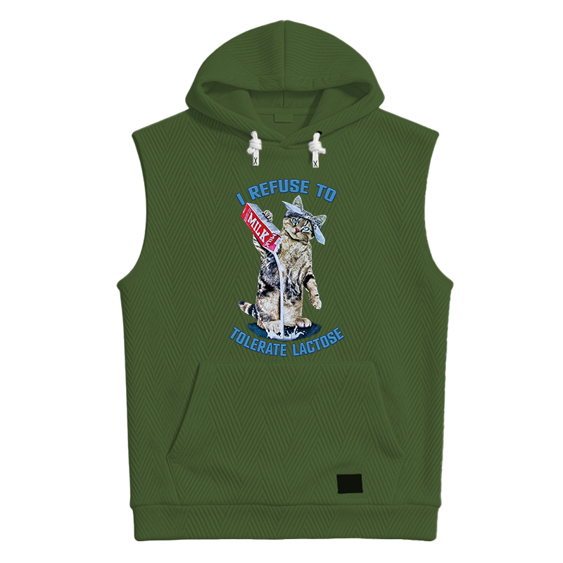 Modecanvas I REFUSE TO TOLERATE LACTOSE Hooded Tank