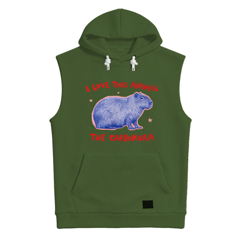 Modecanvas I Love This Animal The Carbonara Hooded Tank