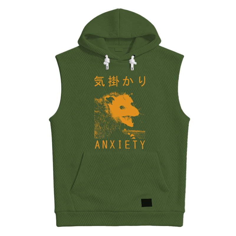 Modecanvas Anxiety Japanese Opossum Hooded Tank