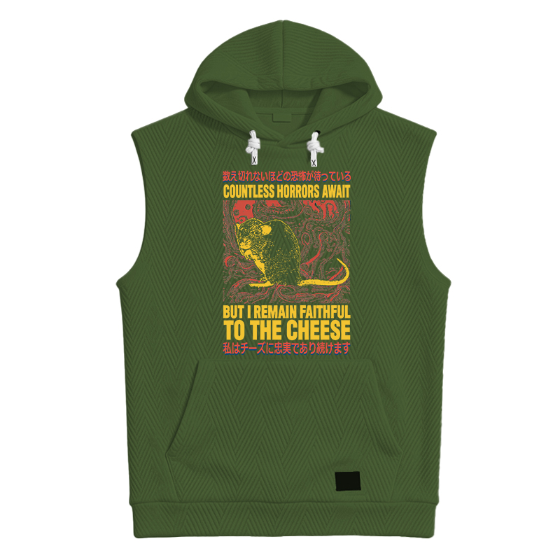 Modecanvas Countless Horrors Await But Remain Faithful to the Cheese Hooded Tank