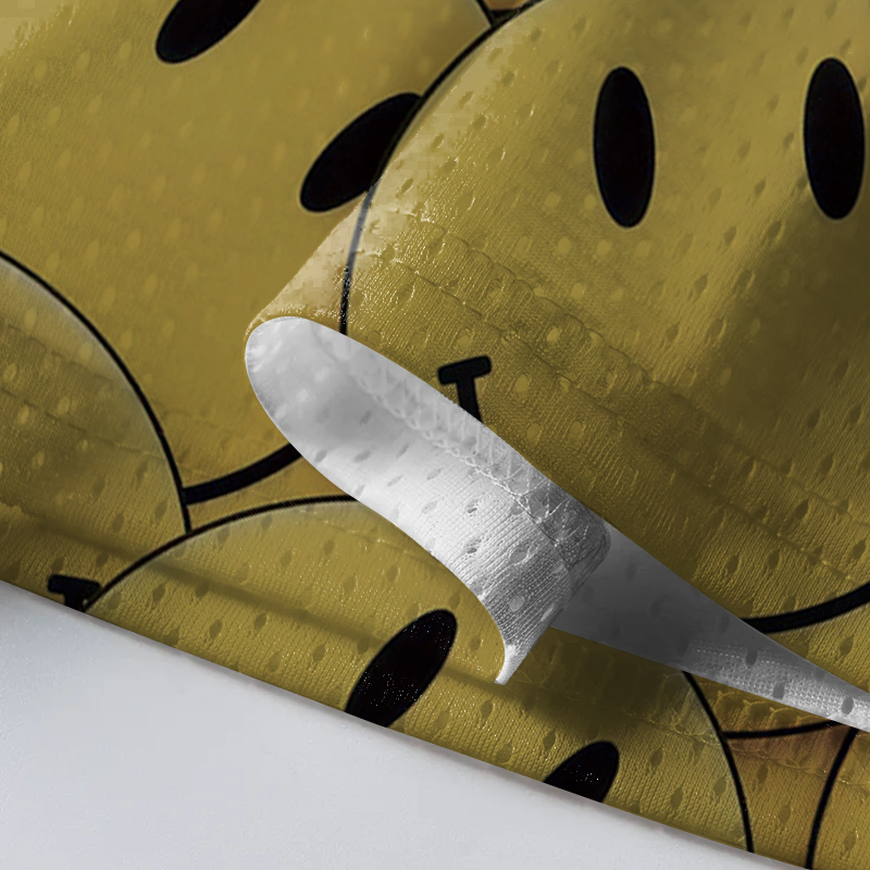 Modecanvas I Hate You Smiley Face Mesh Jersey-modecanvas