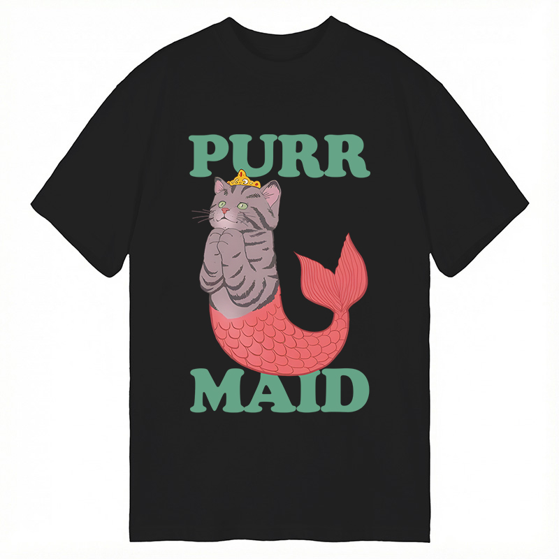 Modecanvas Purr Maid DTG Printing Classic T-Shirt-modecanvas
