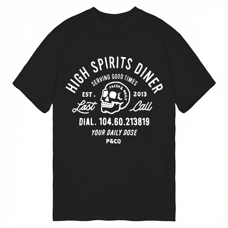 Modecanvas High Spirits Diner DTG Printing Classic T-Shirt-modecanvas