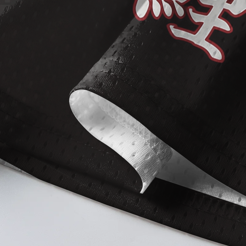 Modecanvas Red Koi Wave Mesh Jersey-modecanvas
