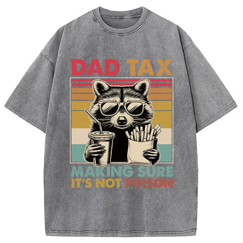 Modecanvas Dad Tax Raccoon DTG Printing Washed T-Shirt