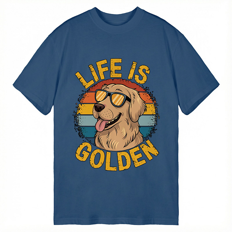 Modecanvas Golden Retriever DTG Printing Classic T-Shirt-modecanvas