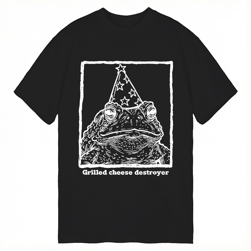 Modecanvas Funny Toad Grilled Cheese DTG Printing Classic T-Shirt-modecanvas