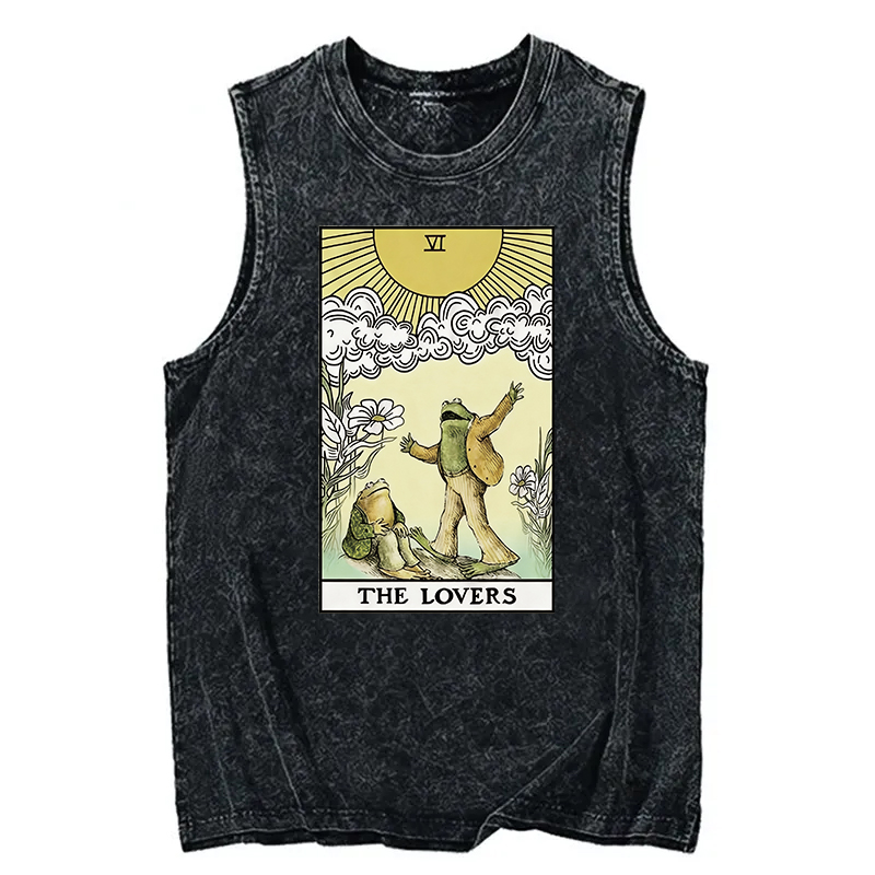 Modecanvas The Lovers DTG Printing Washed Tank-modecanvas