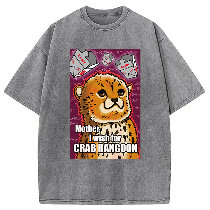 Modecanvas Mother I Wish for Crab Rangoon Washed T-Shirt