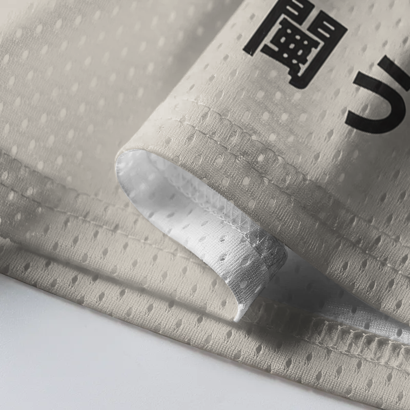 Modecanvas Woodblock Penguin:Fight Or Flight Mesh Jersey-modecanvas