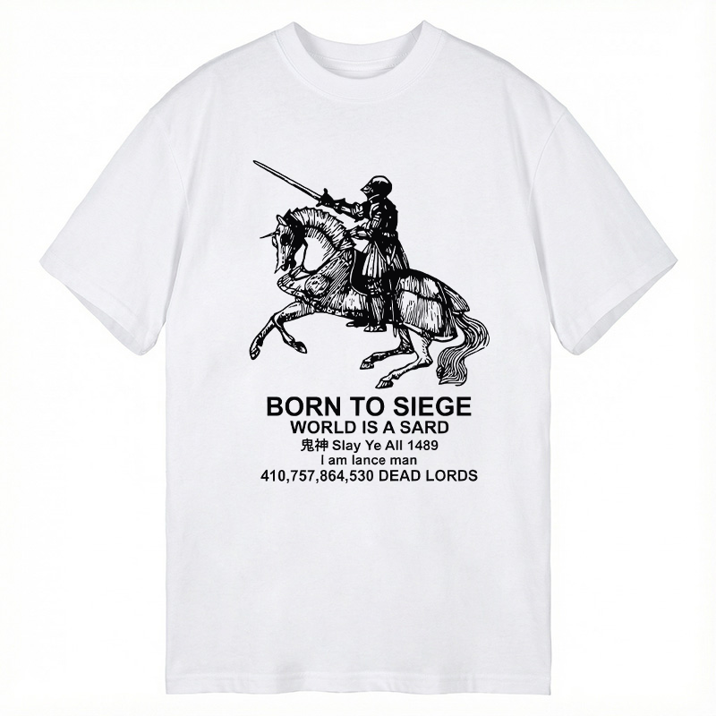 Modecanvas Born to Siege DTG Printing Classic T-Shirt-modecanvas