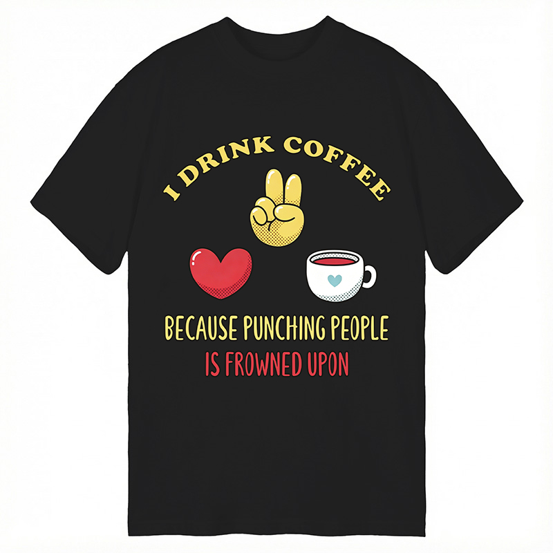 Modecanvas Funny Coffee Jokes DTG Printing Classic T-Shirt-modecanvas