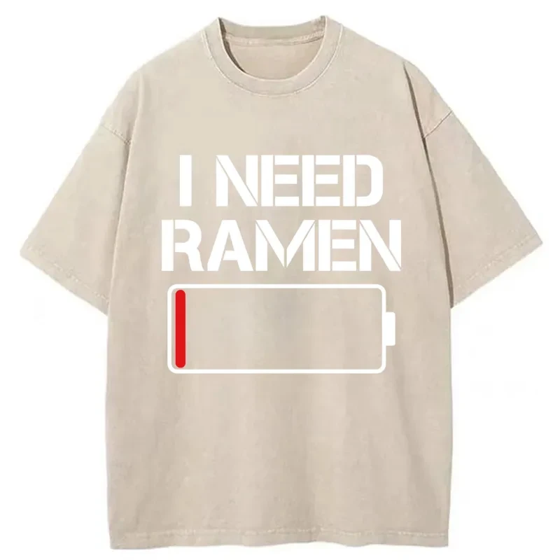 Modecanvas I Need Ramen Washed T-Shirt