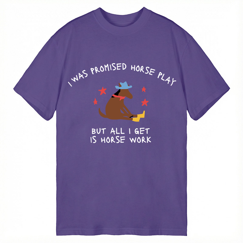 Modecanvas I Was Promised Horse Play Funny Horse DTG Printing Classic T-Shirt-modecanvas