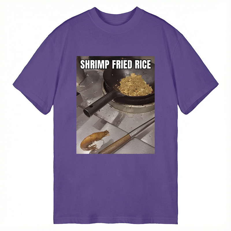 Modecanvas Shrimp Fried Rice Funny DTG Printing Classic T-Shirt-modecanvas