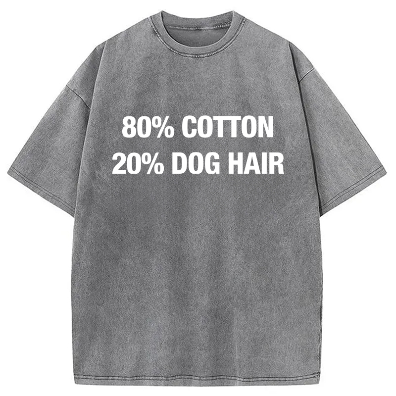 Modecanvas 80 Cotton 20 Dog Hair DTG Printing Washed T-Shirt