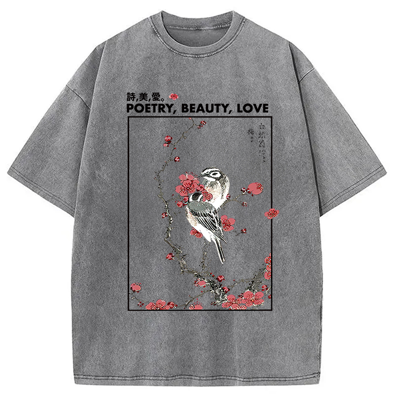 Modecanvas Japanese Ink Painting Washed T-Shirt