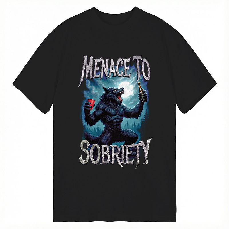 Modecanvas Menace To Sobriety DTG Printing Classic T-Shirt-modecanvas