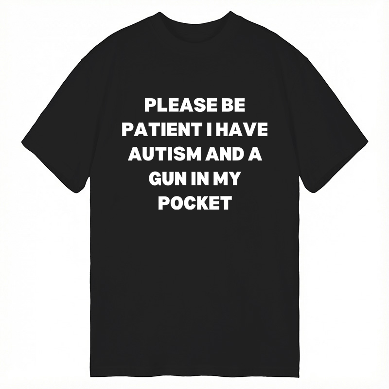 Modecanvas A Gun in My Pocket DTG Printing Classic T-Shirt-modecanvas