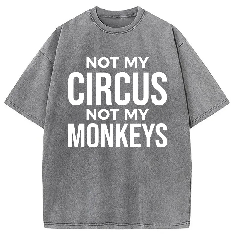 Modecanvas Not My Monkeys DTG Printing Washed T-Shirt
