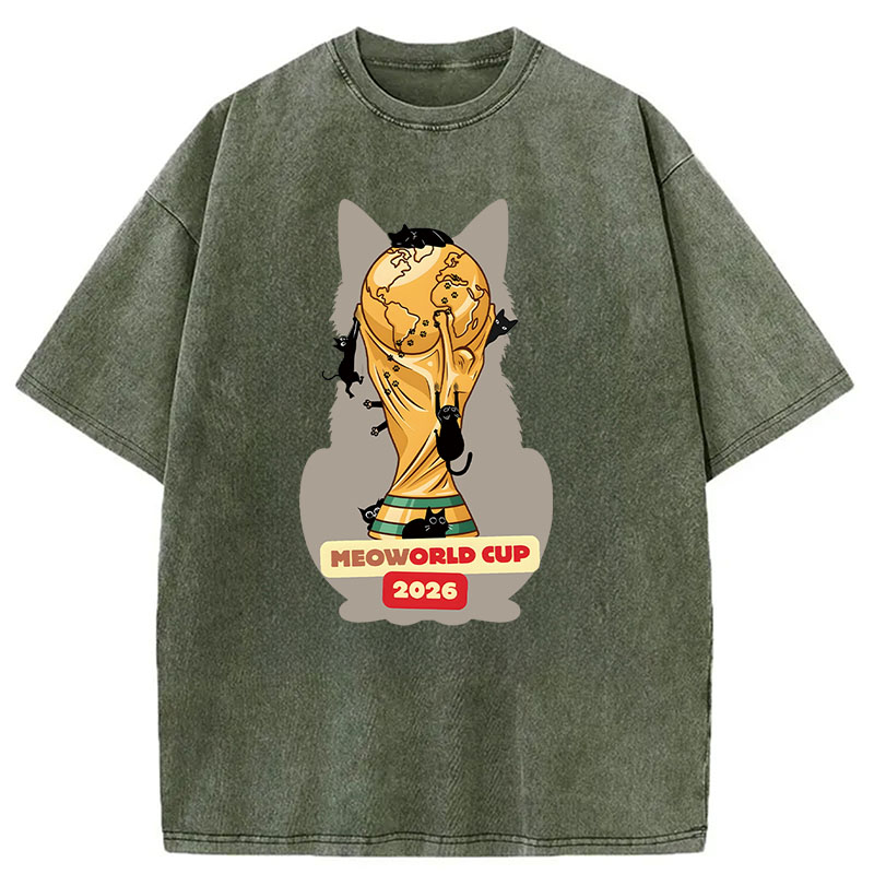 Modecanvas Meoworld Cup 2026 DTG Printing Washed T-Shirt