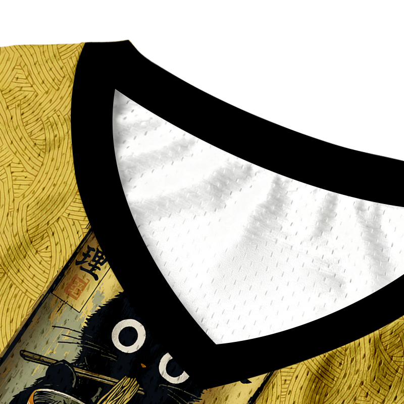 Modecanvas Black Cat Eating Ramen Jersey Tank