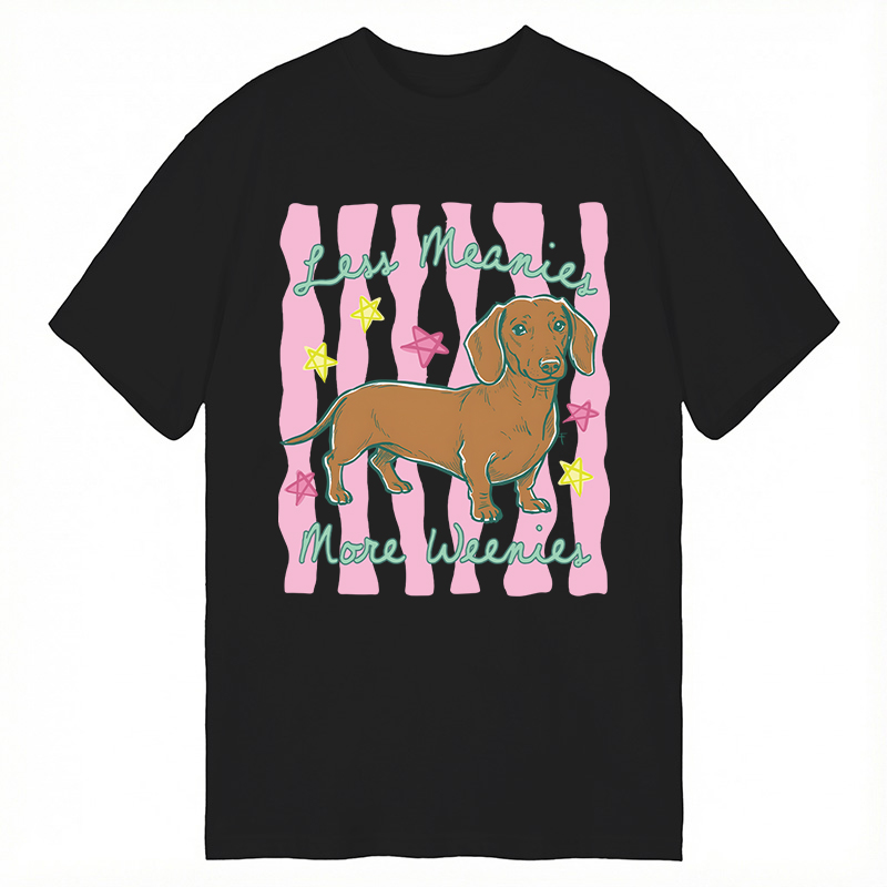 Modecanvas Less Meanies More Weenies DTG Printing Classic T-Shirt-modecanvas