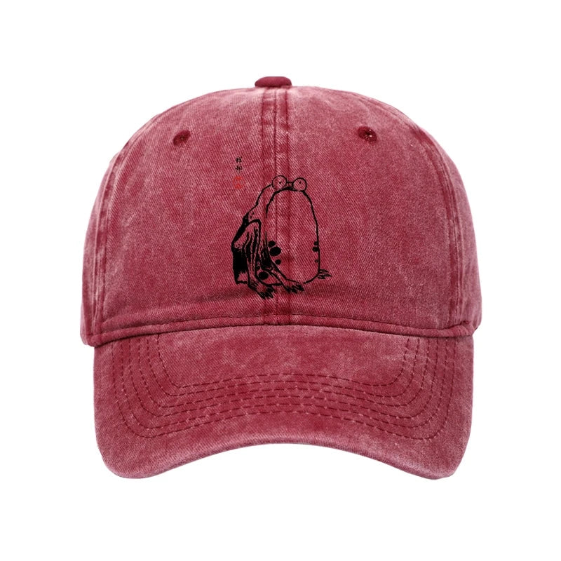 Modecanvas Grumpy Frog Matsumoto Hoji Washed Cap-modecanvas