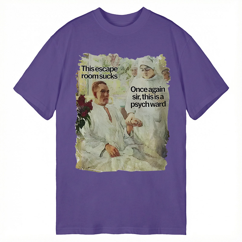 Modecanvas This Escape Room Sucks GenZ Meme DTG Printing Classic T-Shirt-modecanvas