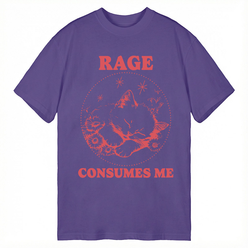 Modecanvas Rage Consumes Me Kitten DTG Printing Classic T-Shirt-modecanvas