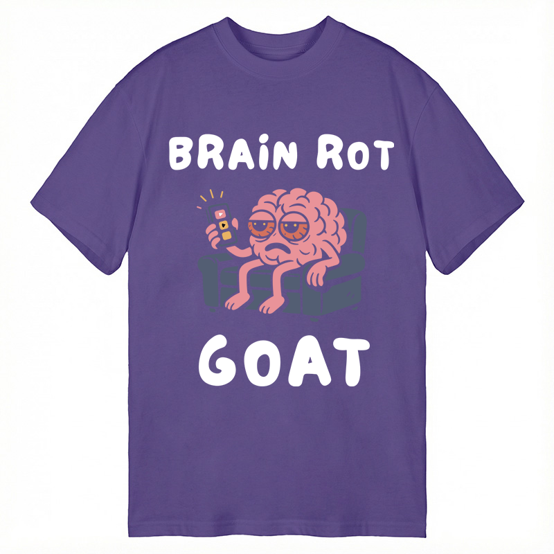 Modecanvas Brain Rot GOAT DTG Printing Classic T-Shirt-modecanvas