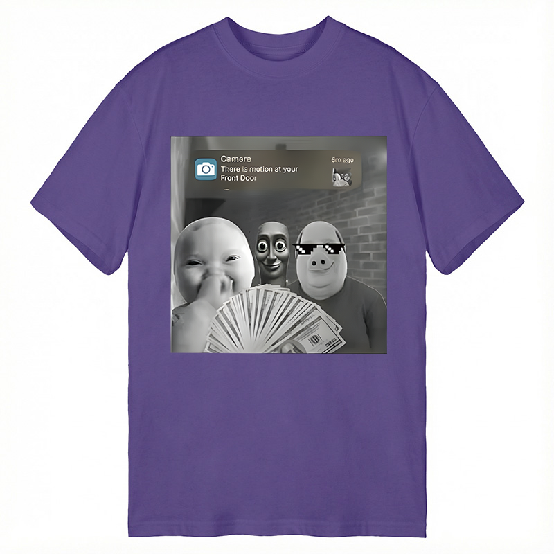 Modecanvas Tung Tung Tung Sahur&John Pork&AI Baby Funny Meme DTG Printing Classic T-Shirt-modecanvas
