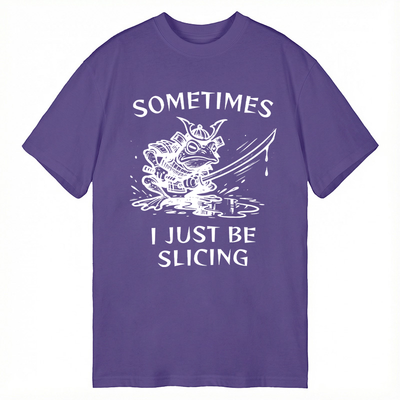 Modecanvas Sometimes I Just Be Slicing Frog DTG Printing Classic T-Shirt-modecanvas