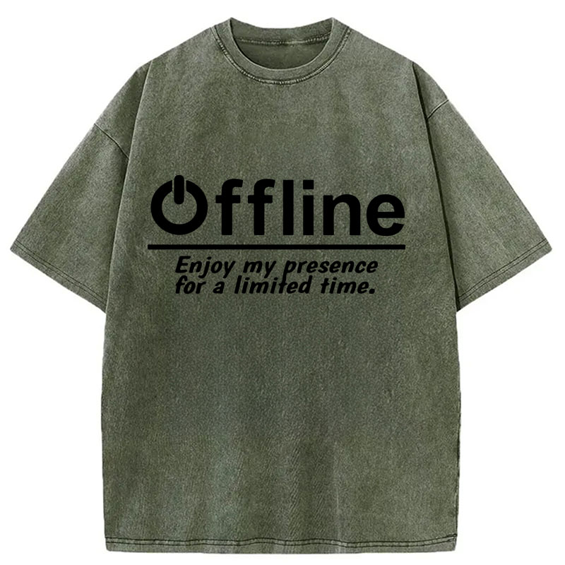 Modecanvas Offline Gamer DTG Printing Washed T-Shirt
