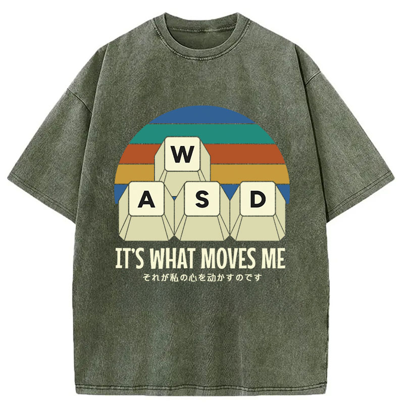 Modecanvas WASD PC Gamer DTG Printing Washed T-Shirt