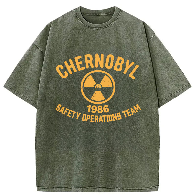 Modecanvas Chernobyl 1986 DTG Printing Washed T-Shirt
