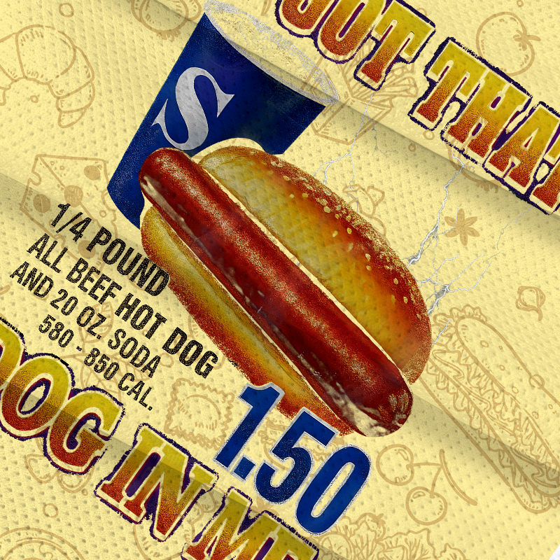 Modecanvas Funny Hot Dog Jersey Short
