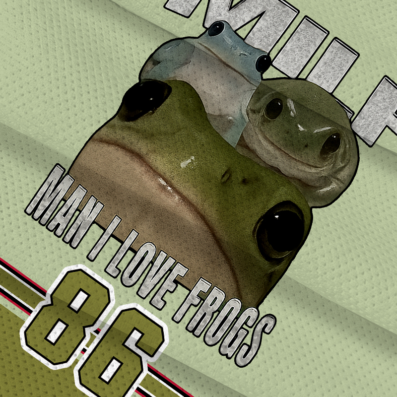 Modecanvas Man I Love Frogs Jersey Short