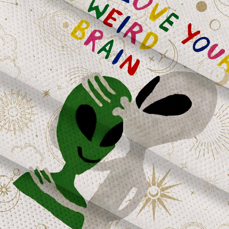 Modecanvas I Love Your Weird Brain Alien Jersey Short