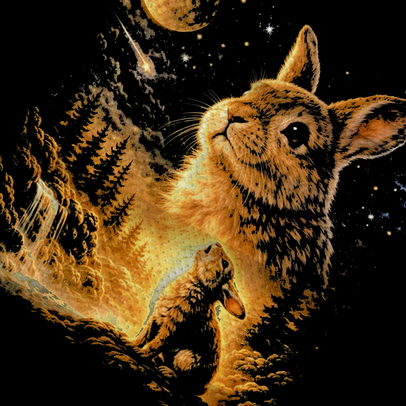 Modecanvas Bunny Howling to the Moon Jersey Short