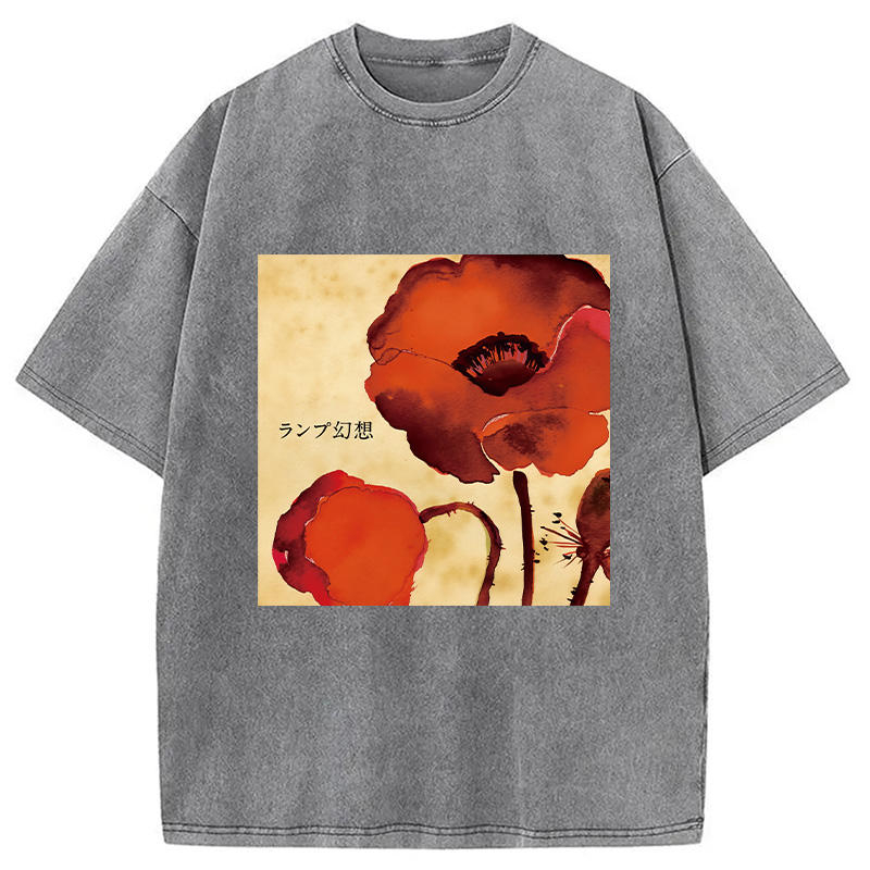 Modecanvas Gensou Lamp Band Washed T-Shirt