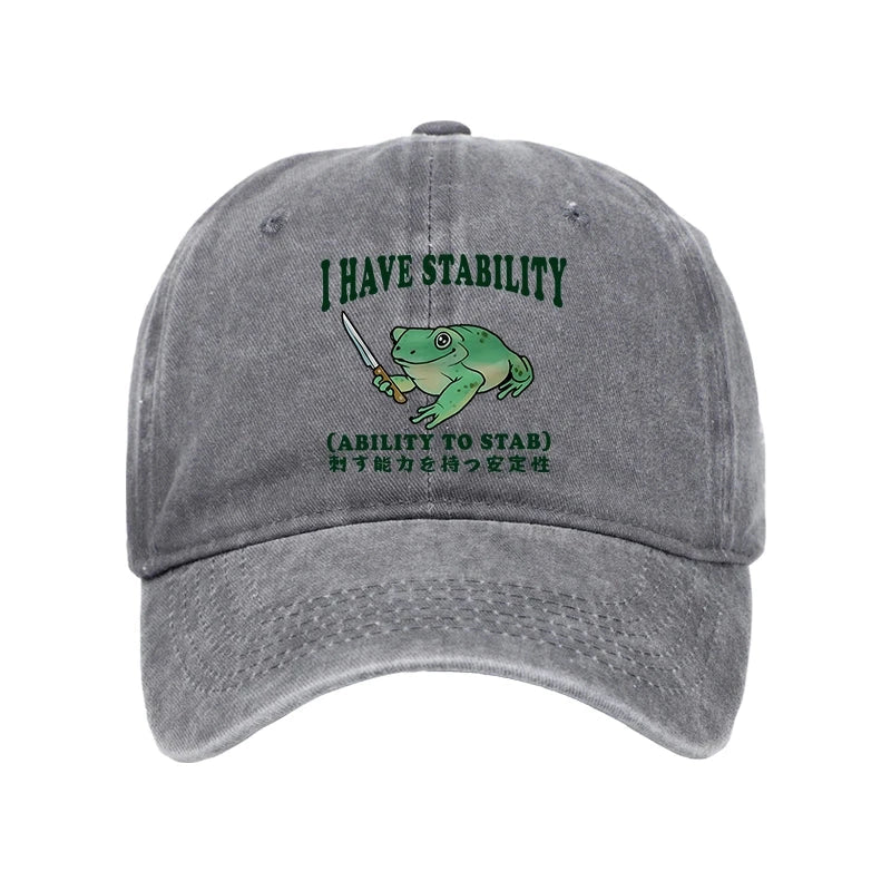 Modecanvas Mentally Stable Assassin Frog Washed Cap-modecanvas